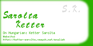 sarolta ketter business card